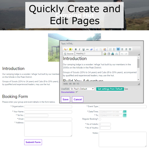 Create & Edit Pages