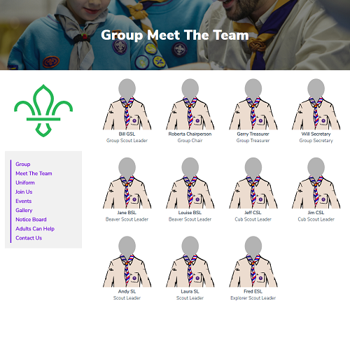 Scout Group Meet The Team