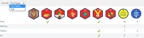 Badge Progress Chart