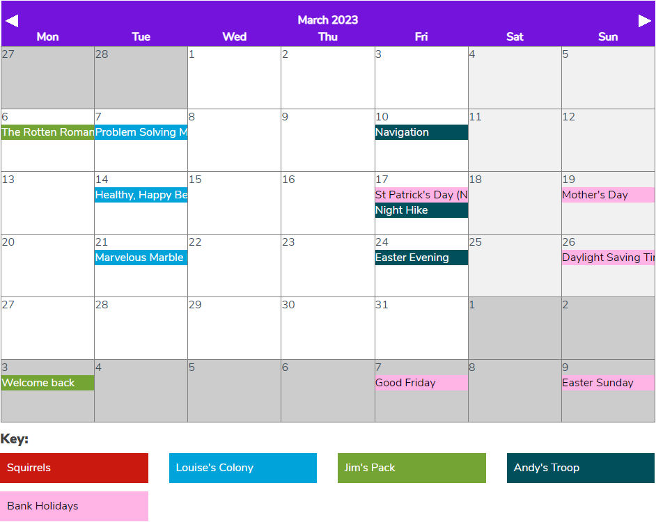 Google Calendar Plus Other Events