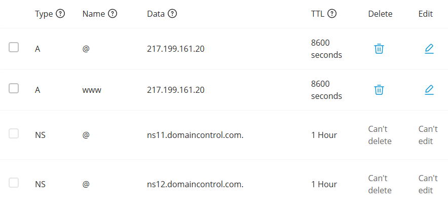 DNS Settings