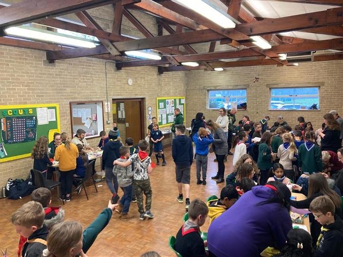 Cubs from Aylesbury take part in a handicraft day